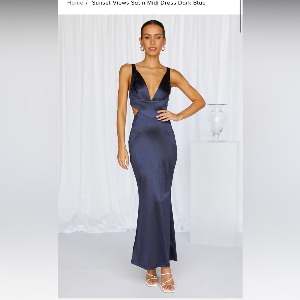 Hello Molly Sunset Views Satin Midi Dress
